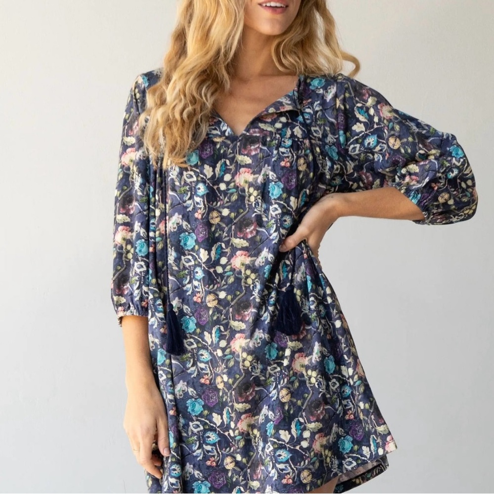 Natural Life Lea Knit Mini Dress in Peacock